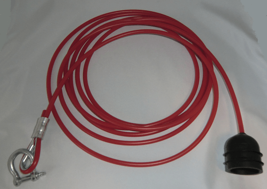 PVC-koord voor trekschakelaar, geassembleerd, 5 meter